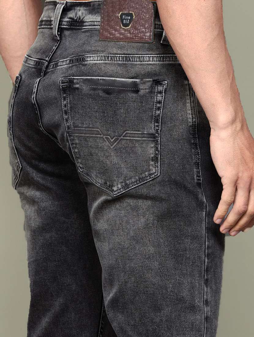 men distressed mid rise straight jeans - 22577406 -  Standard Image - 3