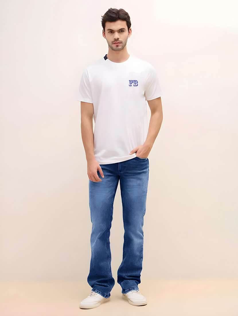 men washed mid rise straight jeans - 22577408 -  Standard Image - 5
