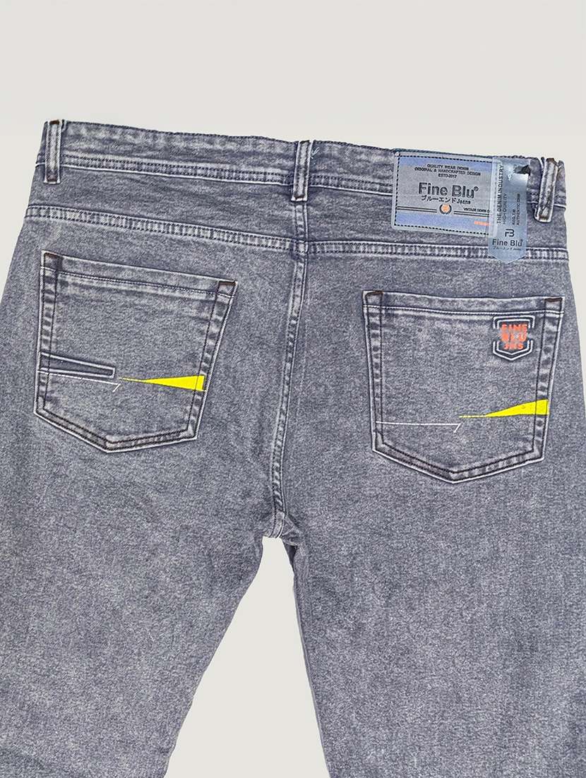 men washed mid rise straight jeans - 22577412 -  Standard Image - 3