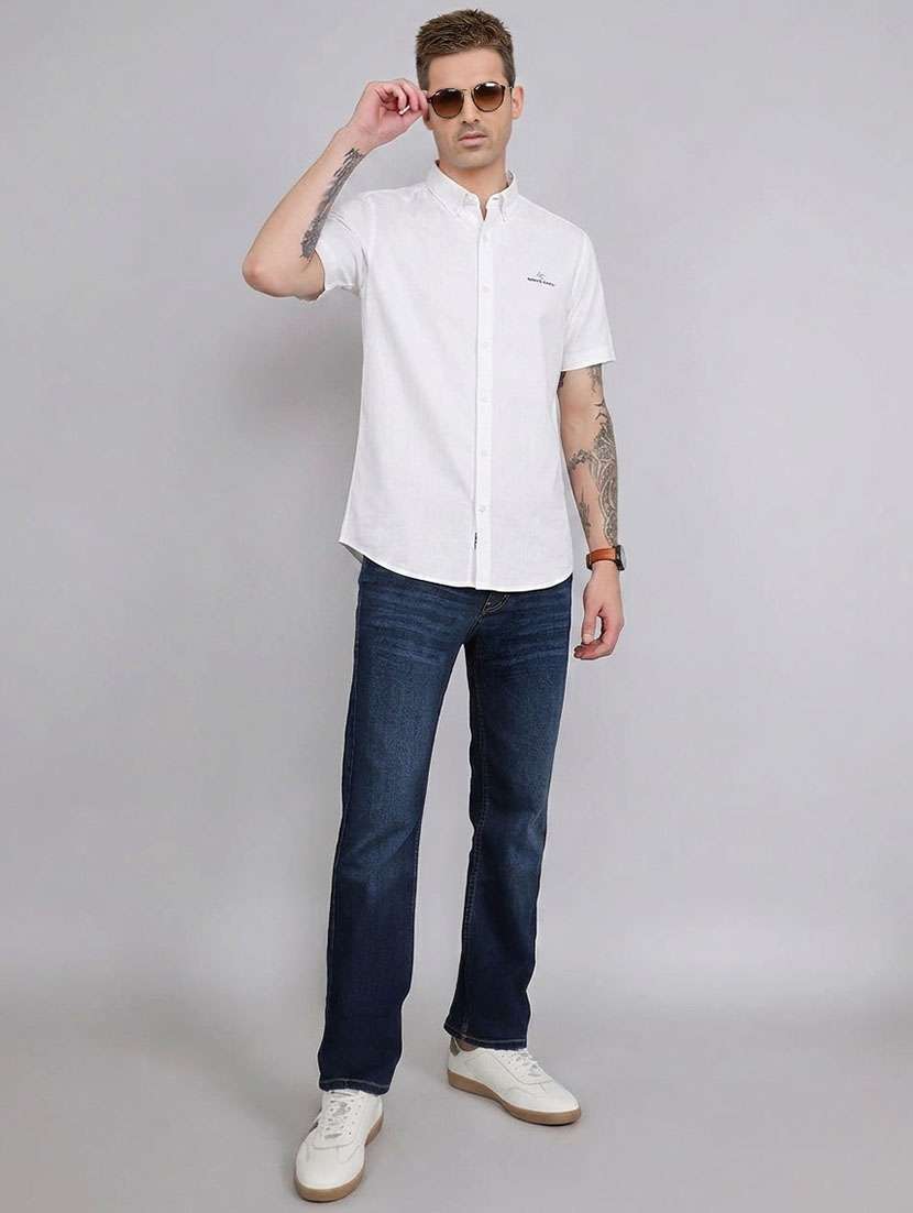 men washed mid rise straight jeans - 22577420 -  Standard Image - 5