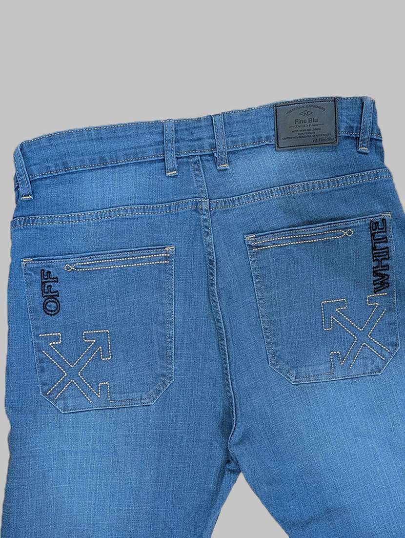 men washed mid rise straight jeans - 22577421 -  Standard Image - 3