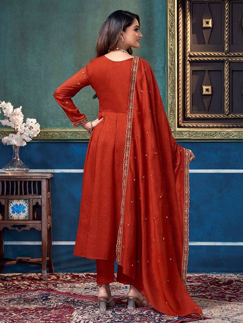 women embroidered long sleeves kurta pant set with dupatta - 22577439 -  Standard Image - 3