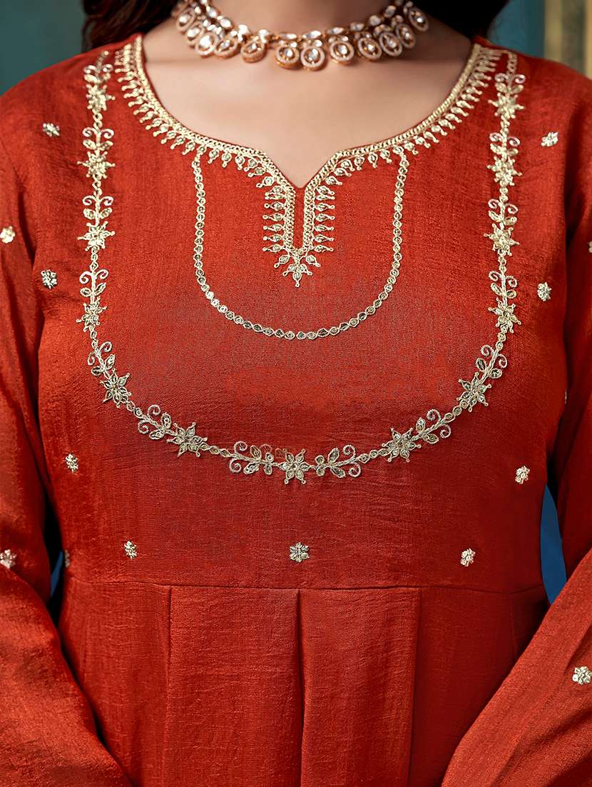 women embroidered long sleeves kurta pant set with dupatta - 22577439 -  Standard Image - 5