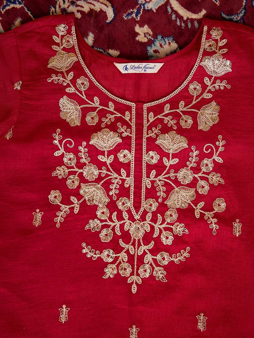 women embroidered three quarter sleeves kurta palazzo set with dupatta - 22577448 -  Standard Image - 5