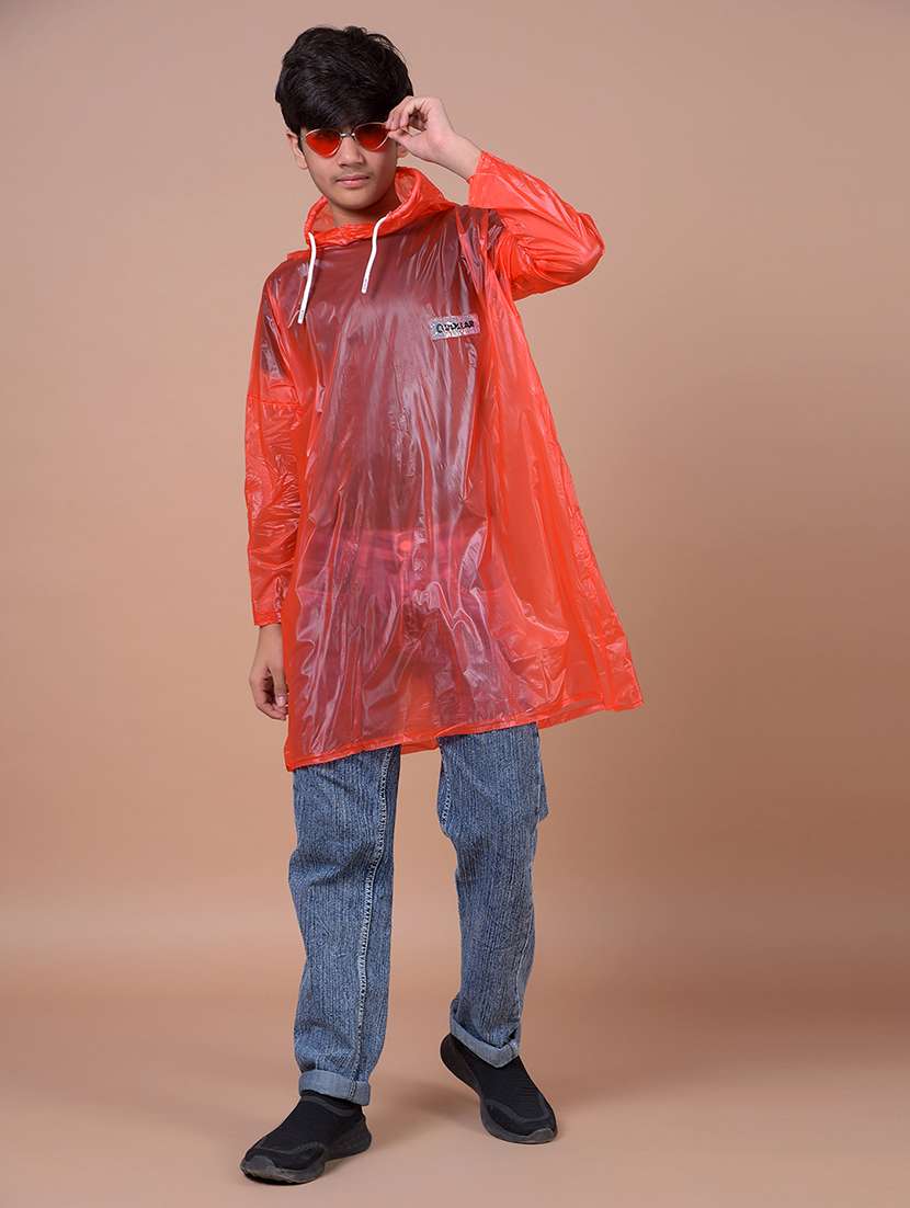 kids pack of 2 solid long sleeves hooded raincoat - 22577477 -  Standard Image - 3