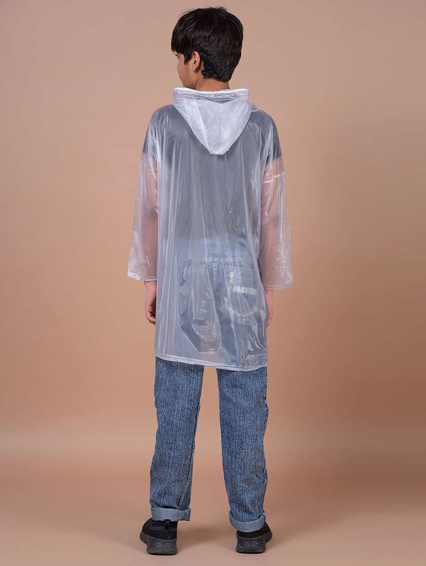 kids solid long sleeves hooded raincoat - 22577478 -  Standard Image - 5