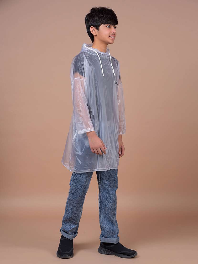 kids pack of 2 solid long sleeves hooded raincoat - 22577480 -  Standard Image - 3