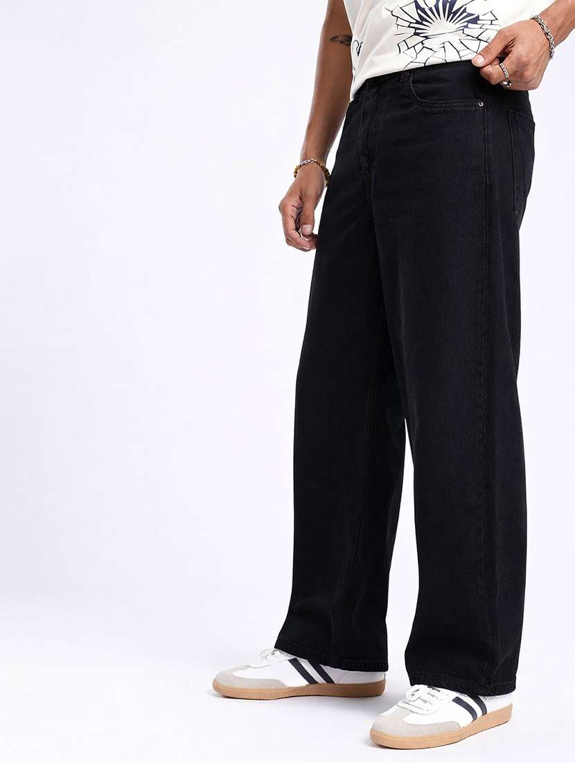 men solid mid rise straight jeans - 22577491 -  Standard Image - 3