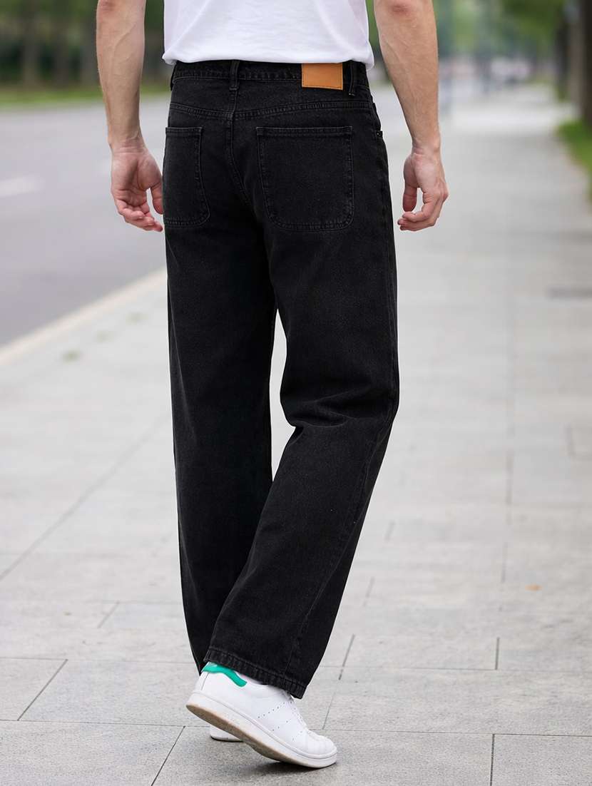 men solid mid rise straight jeans - 22577493 -  Standard Image - 3