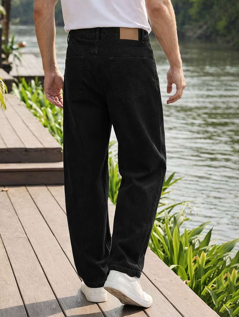 men solid mid rise straight jeans - 22577495 -  Standard Image - 3