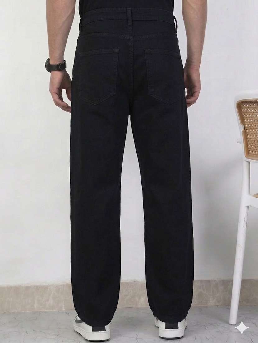 men solid mid rise straight jeans - 22577496 -  Standard Image - 3
