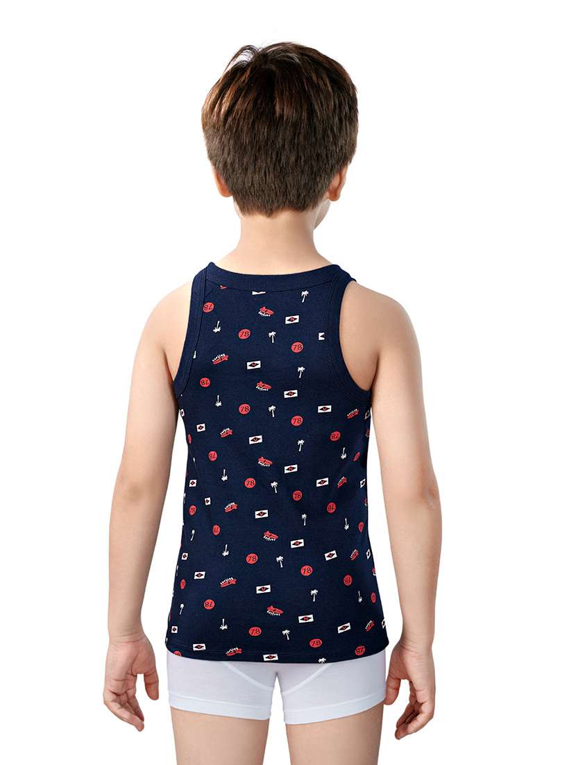 boys pack of 2 printed regular fit vest - 22577502 -  Standard Image - 3