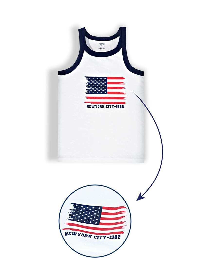 boys pack of 2 printed regular fit vest - 22577502 -  Standard Image - 5
