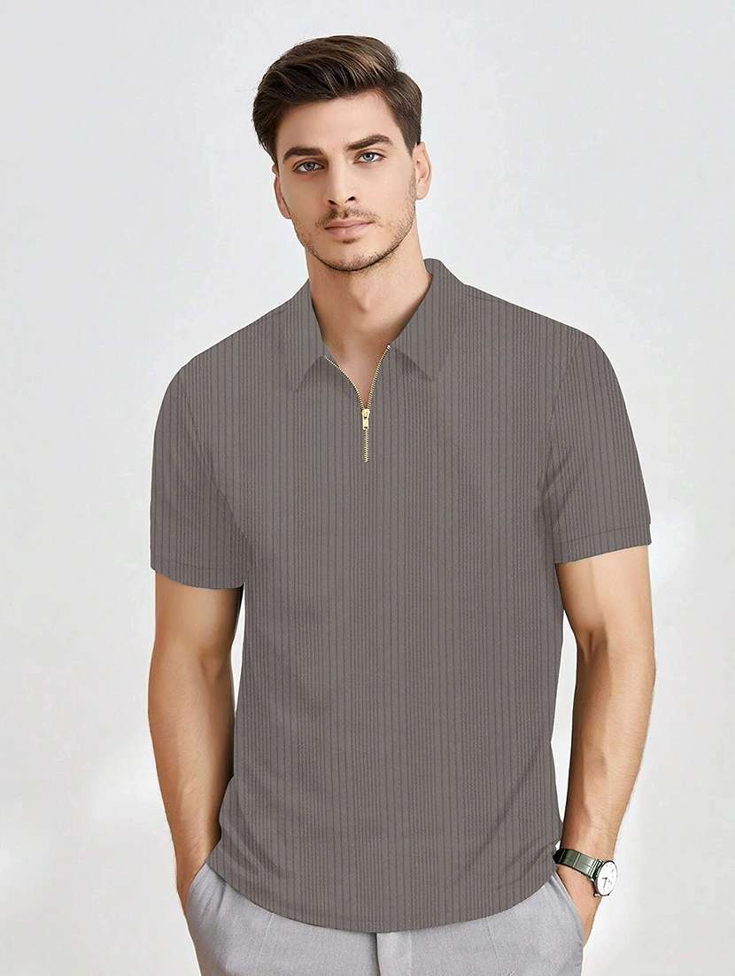 men textured short sleeves polo t-shirt - 22577568 -  Standard Image - 3