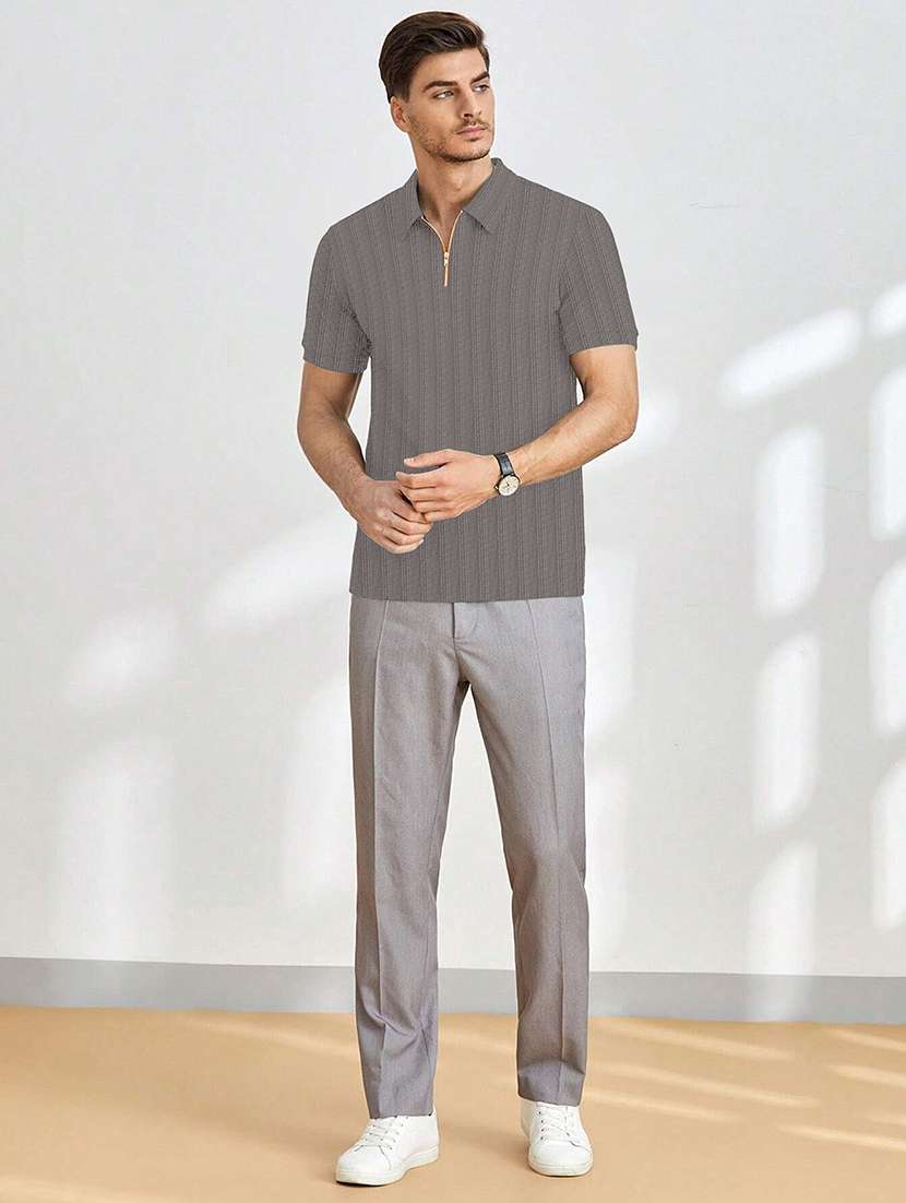 men textured short sleeves polo t-shirt - 22577568 -  Standard Image - 5