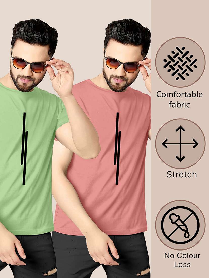 men pack of 2 printed short sleeves t-shirt - 22577616 -  Standard Image - 3