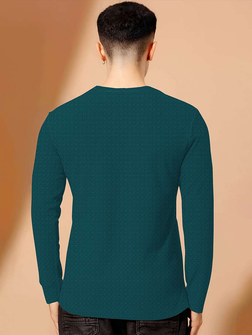 men textured long sleeves regular fit t-shirt - 22577687 -  Standard Image - 3