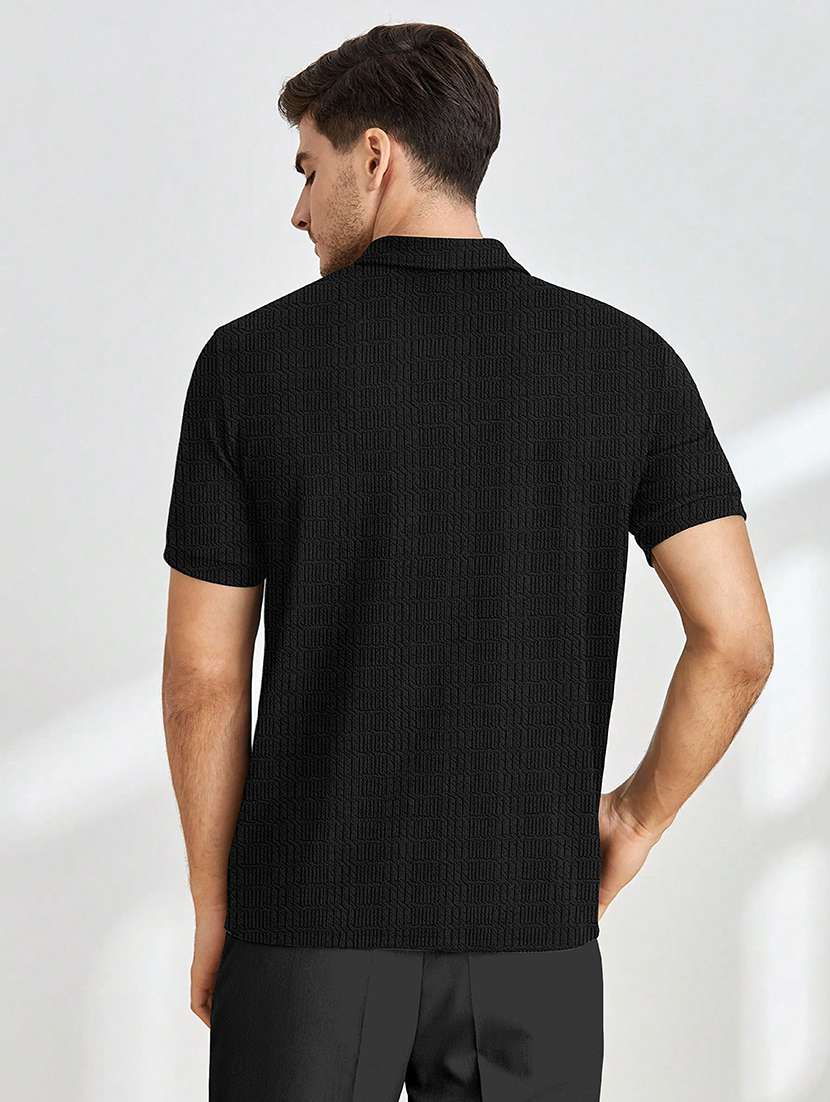 Men Textured Short Sleeves Polo T-shirt - 22577704 -  Standard Image - 3