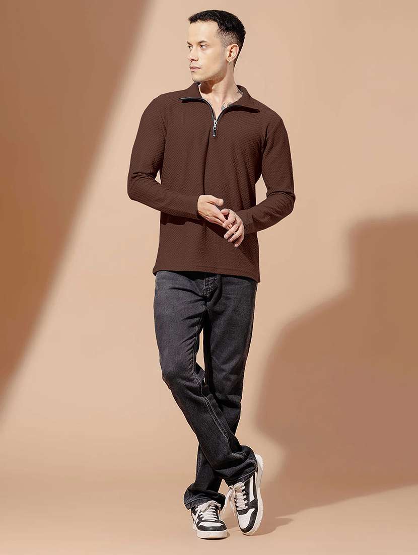 men textured long sleeves polo t-shirt - 22577750 -  Standard Image - 3