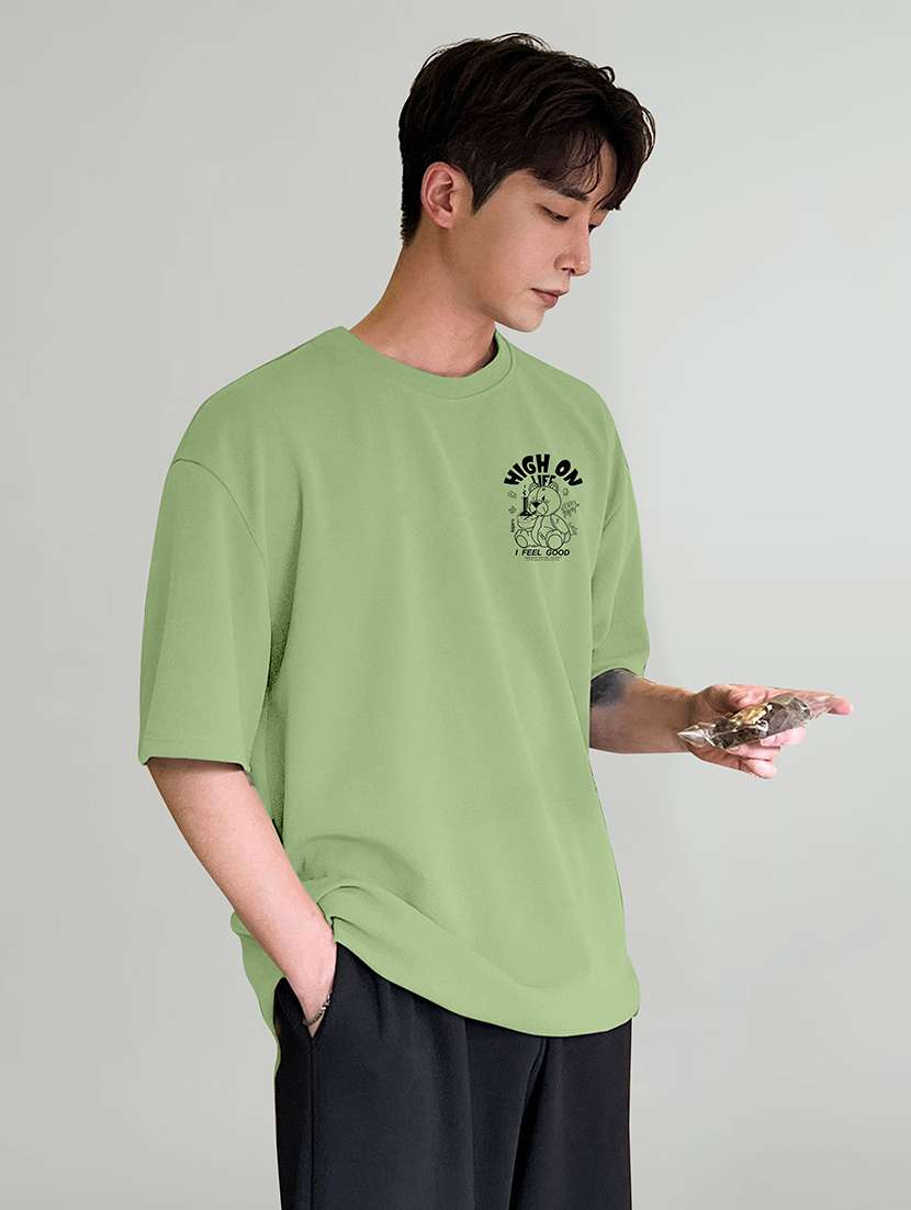 men printed short sleeves oversized t-shirt - 22577766 -  Standard Image - 3