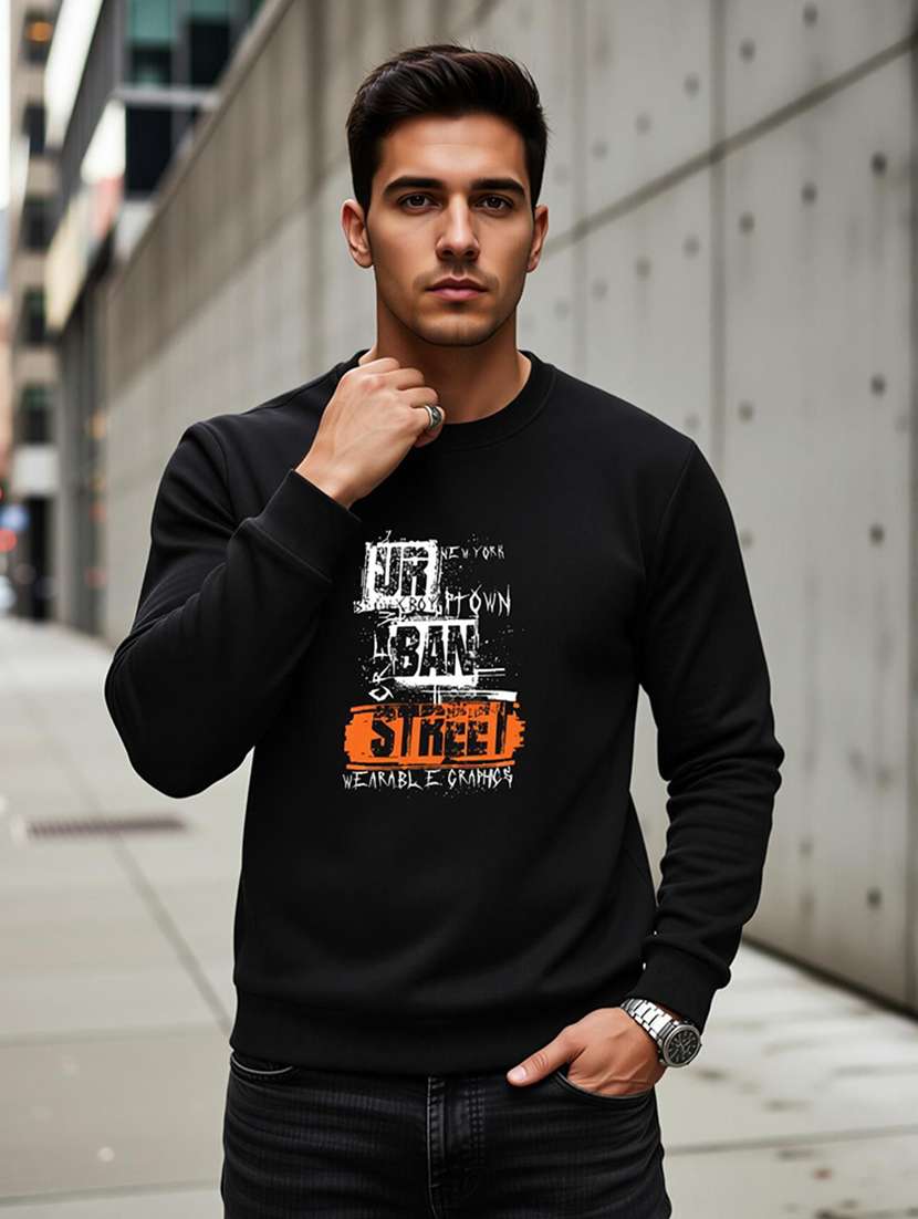 men printed long sleeves sweatshirt