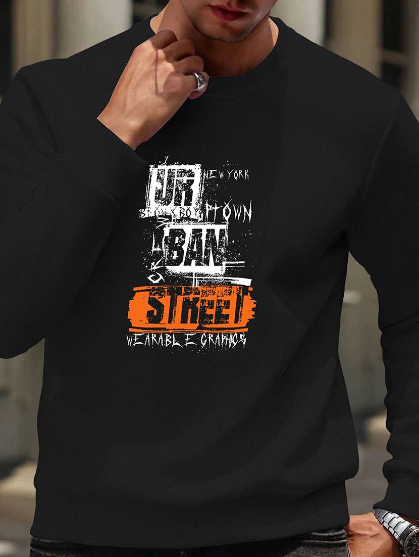 men printed long sleeves sweatshirt - 22577811 -  Standard Image - 3