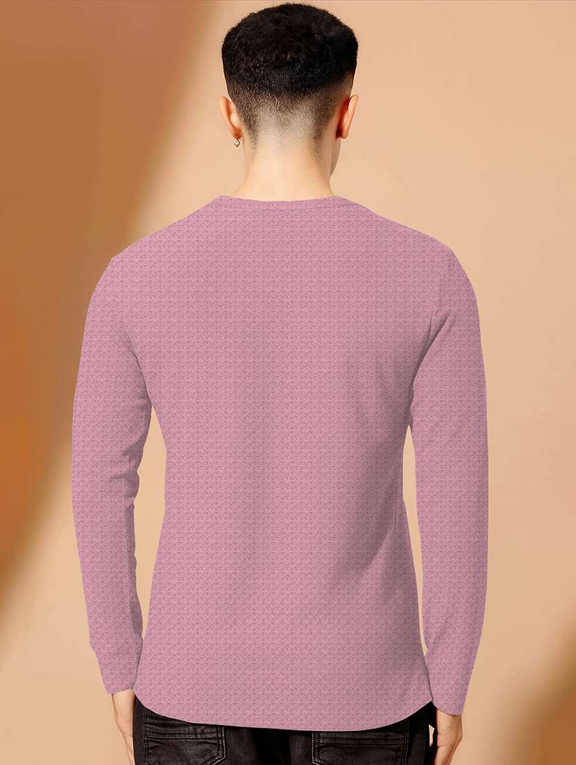 men textured long sleeves regular fit t-shirt - 22577882 -  Standard Image - 3