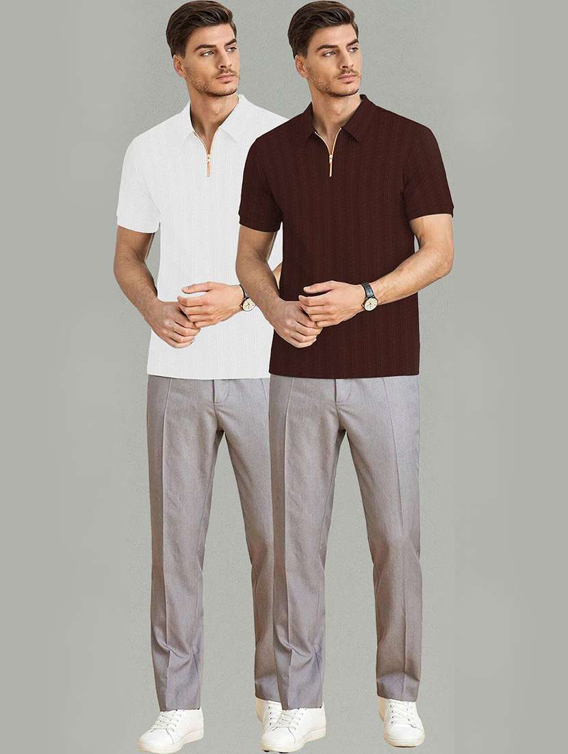 men pack of 2 textured short sleeves polo t-shirt - 22578274 -  Standard Image - 3