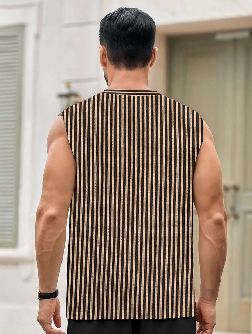 men printed sleeveless oversized t-shirt - 22578371 -  Standard Image - 3