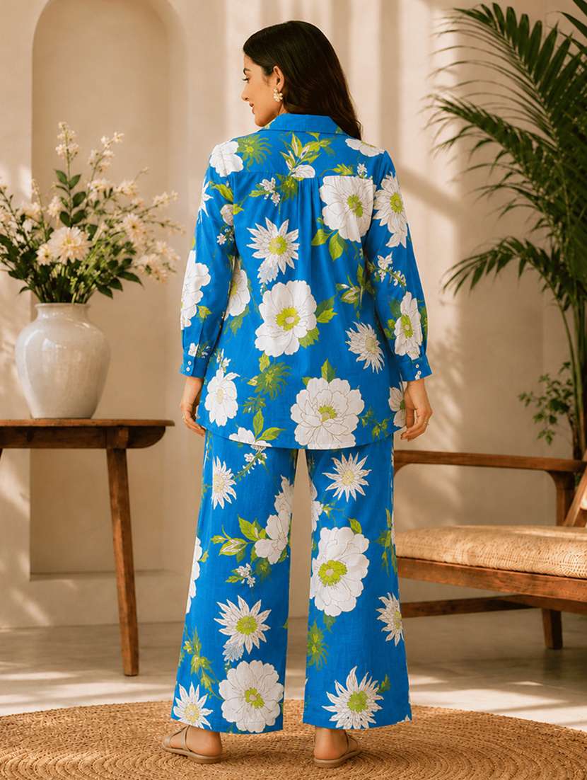women printed long sleeves ethnic co-ord set - 22578382 -  Standard Image - 3