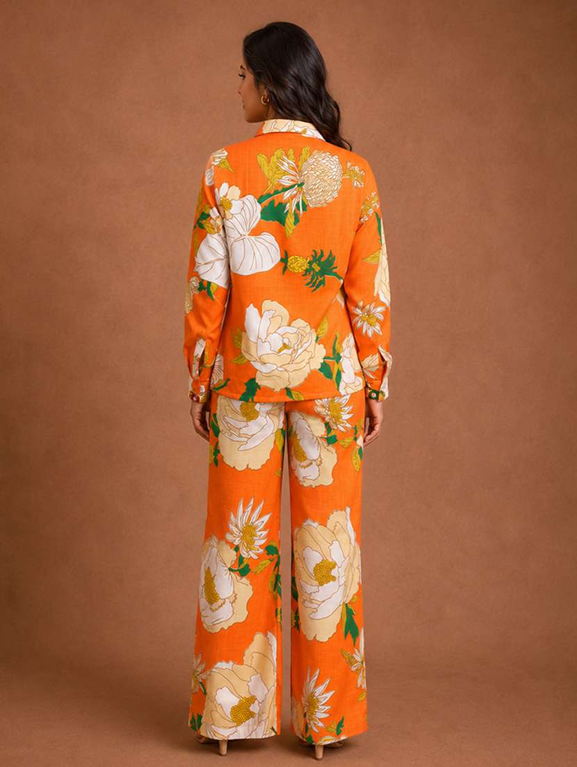 women printed long sleeves ethnic co-ord set - 22578383 -  Standard Image - 3