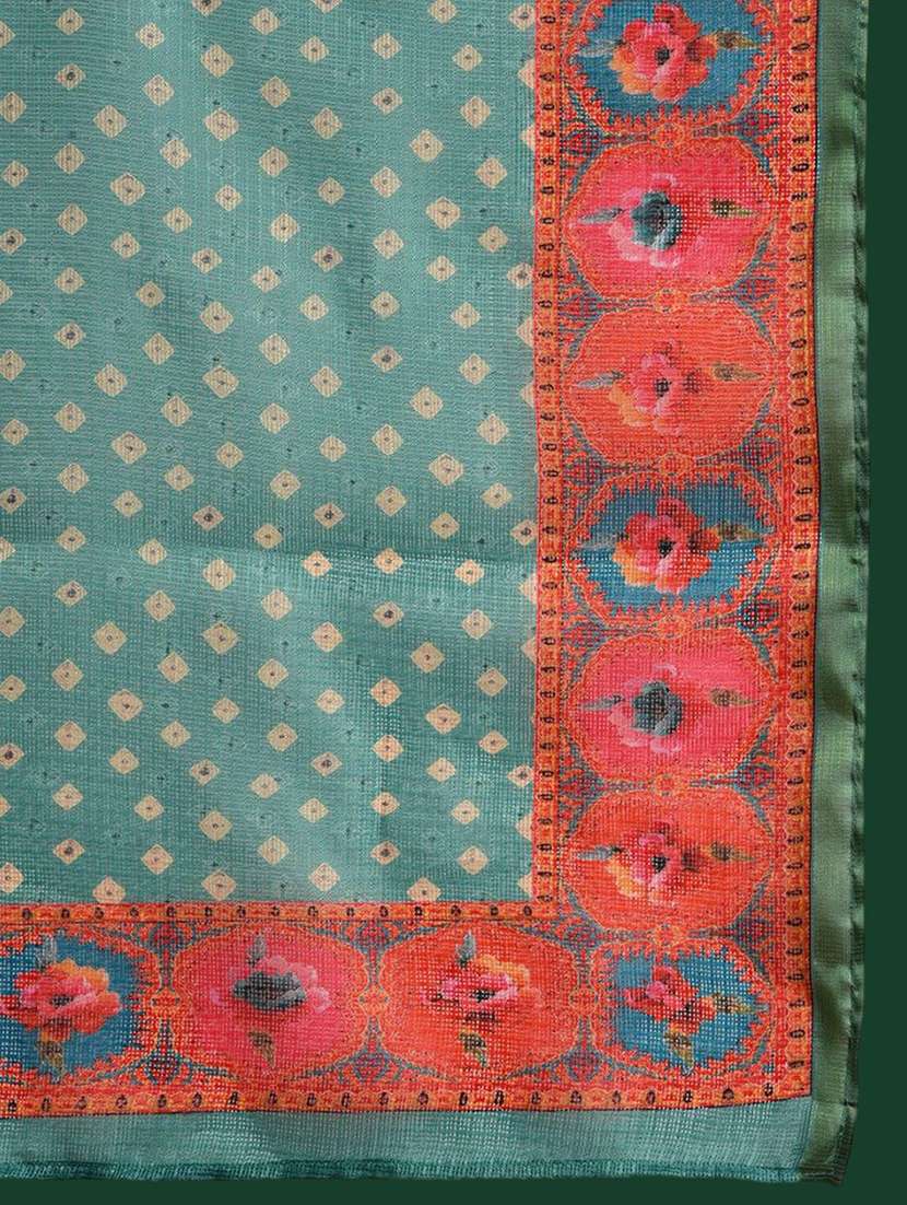 women printed short sleeves kurta palazzo set with dupatta - 22578418 -  Standard Image - 5