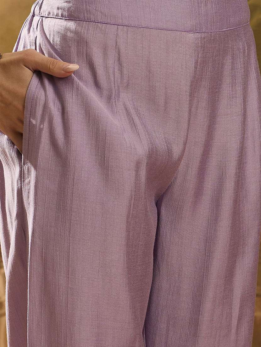 women solid sleeveless kurta pant set with dupatta - 22578442 -  Standard Image - 5