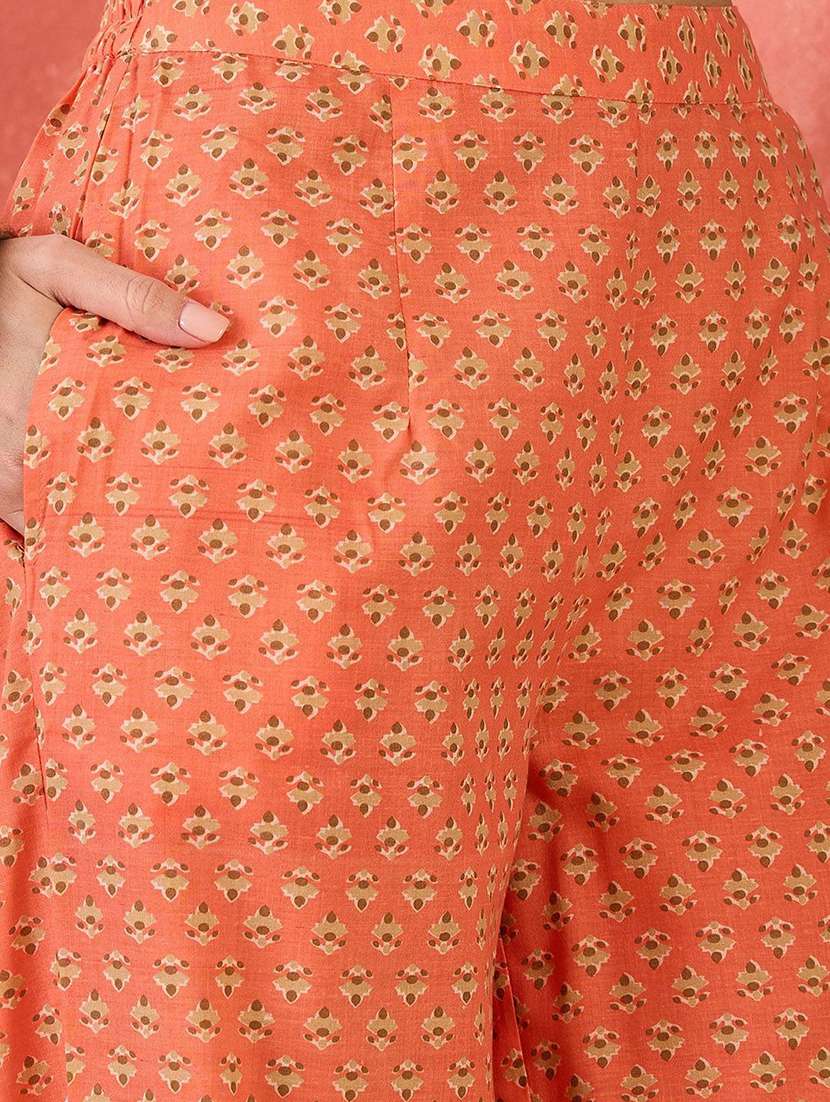 women printed three quarter sleeves kurta salwar set - 22578500 -  Standard Image - 5