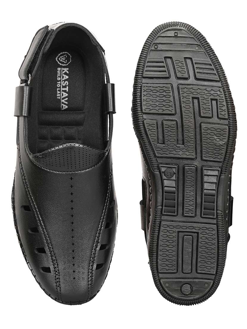 Men Solid Close Back Sandal - 22578544 -  Standard Image - 5