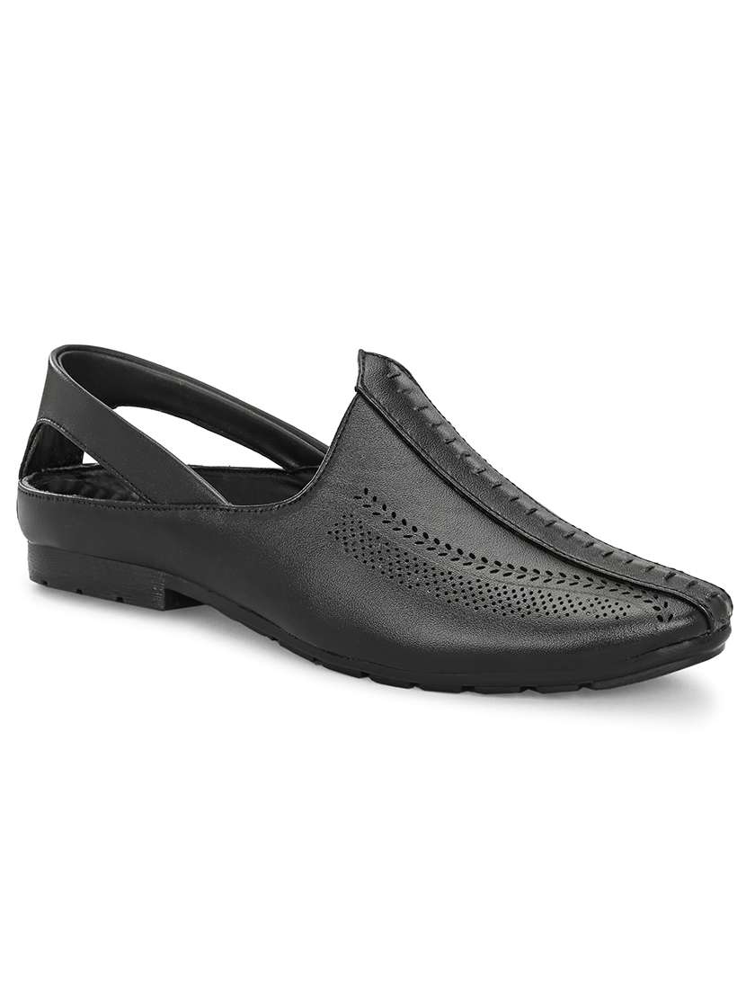 men solid close back sandal