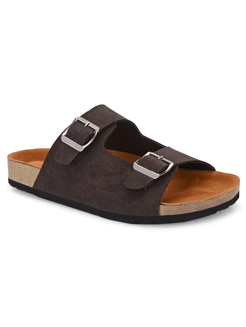 men solid slip on sandal