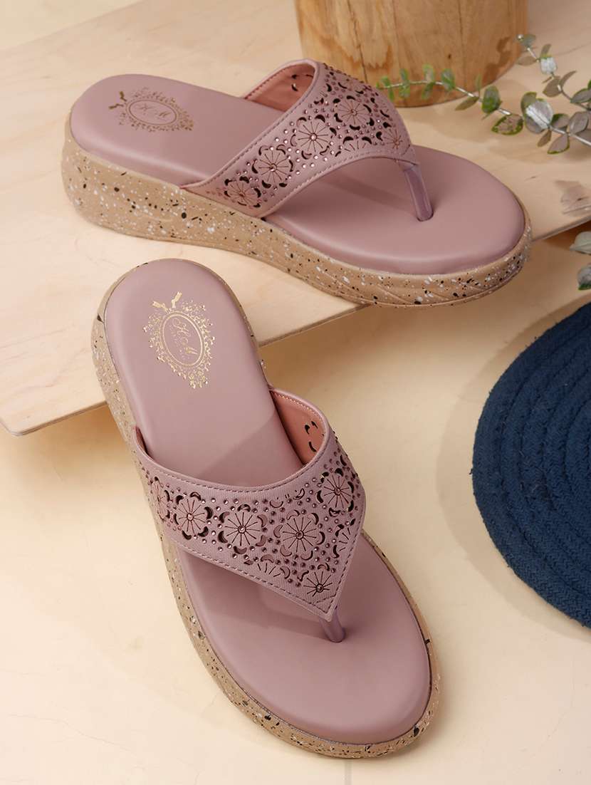 women cutwork toe separator wedges