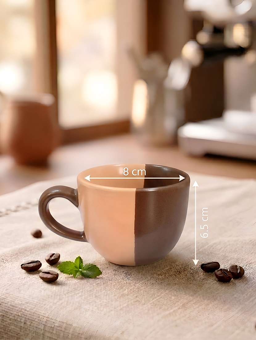 moody panda set of 6 cups | cup set of 6 | stoneware cups series | tea cups | stoneware - 22578570 -  Standard Image - 3
