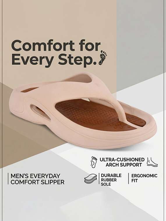 men solid toe separator slippers - 22578574 -  Standard Image - 3