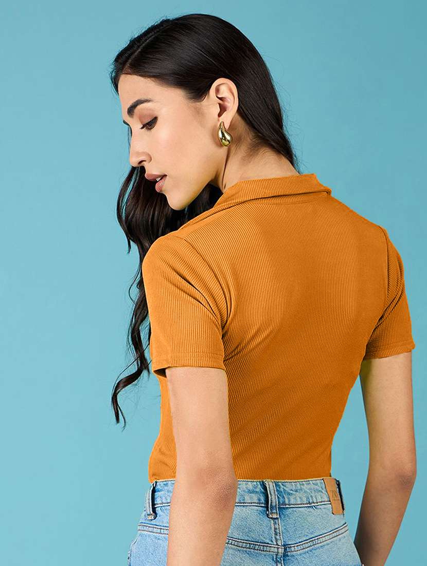 women solid short sleeves polo t-shirt - 22578868 -  Standard Image - 3