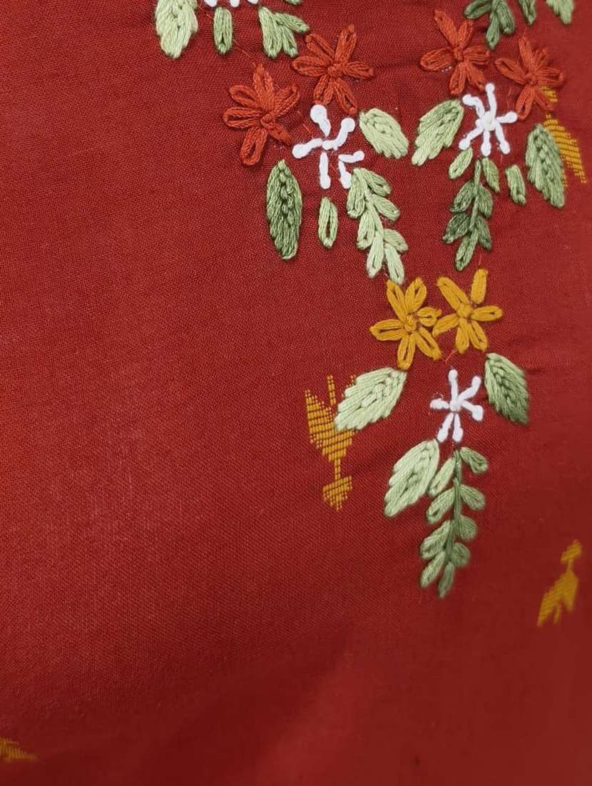 Women Embroidered Three Quarter Sleeves Straight Kurta - 22578885 -  Standard Image - 5
