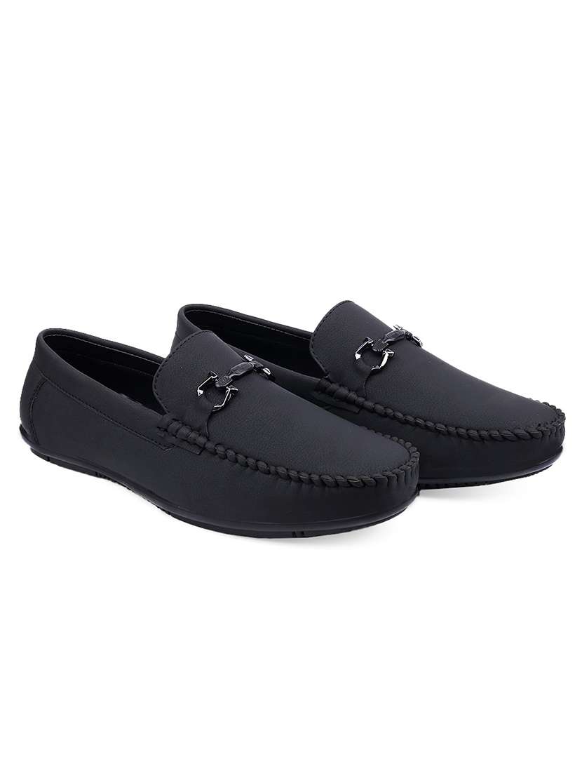 Men Solid Slip On Horsebit Loafer - 22578949 -  Standard Image - 3