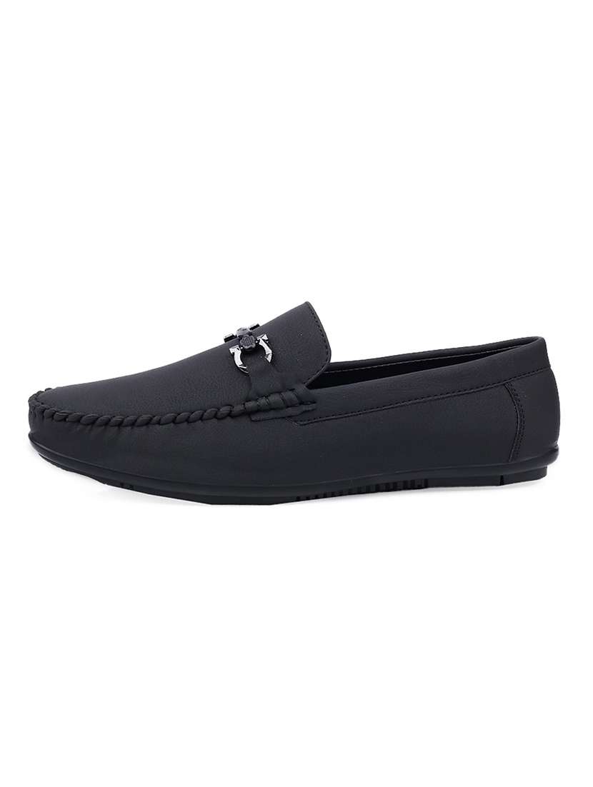 Men Solid Slip On Horsebit Loafer - 22578949 -  Standard Image - 5