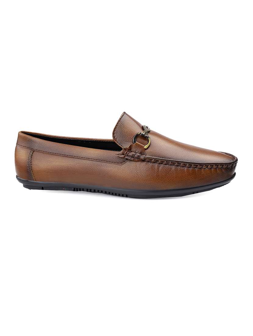 men solid slip on horsebit loafer - 22578965 -  Standard Image - 3