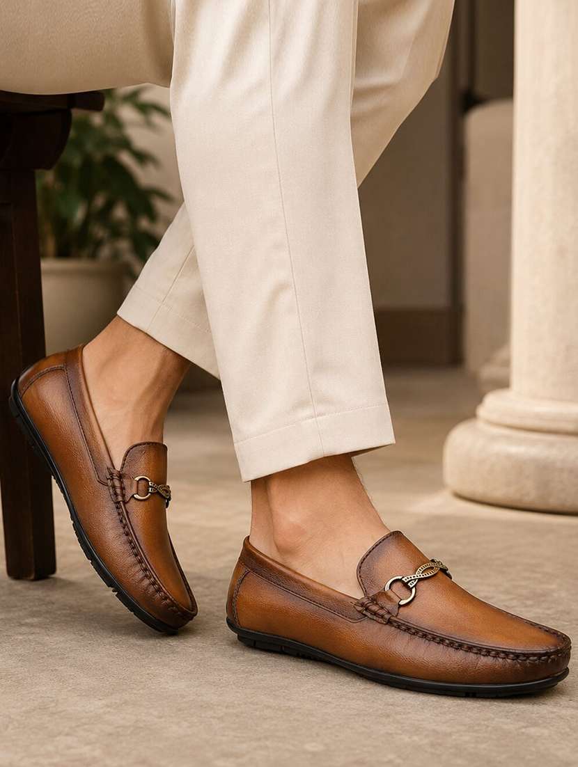 men solid slip on horsebit loafer - 22578965 -  Standard Image - 5