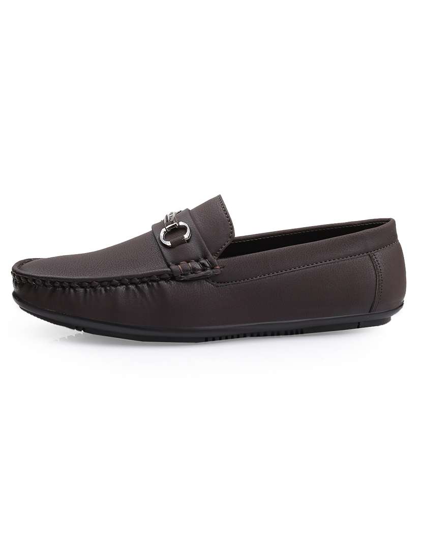 men solid slip on horsebit loafer - 22578992 -  Standard Image - 3