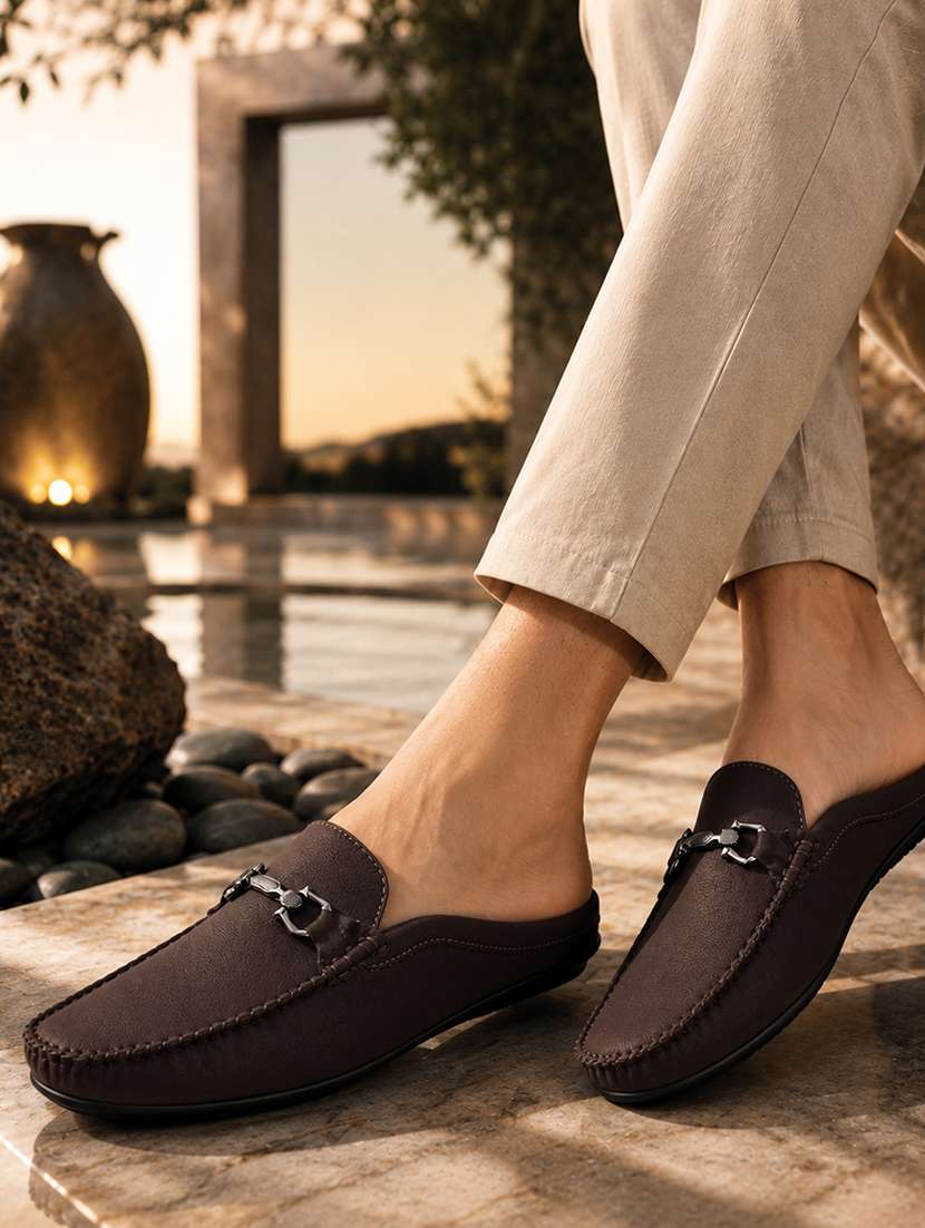 men solid slip on horsebit loafer - 22578999 -  Standard Image - 5