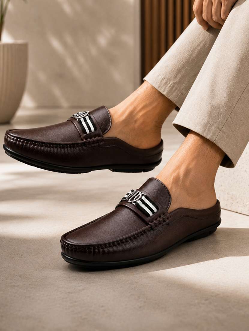 Men Solid Slip On Horsebit Loafer - 22579001 -  Standard Image - 5