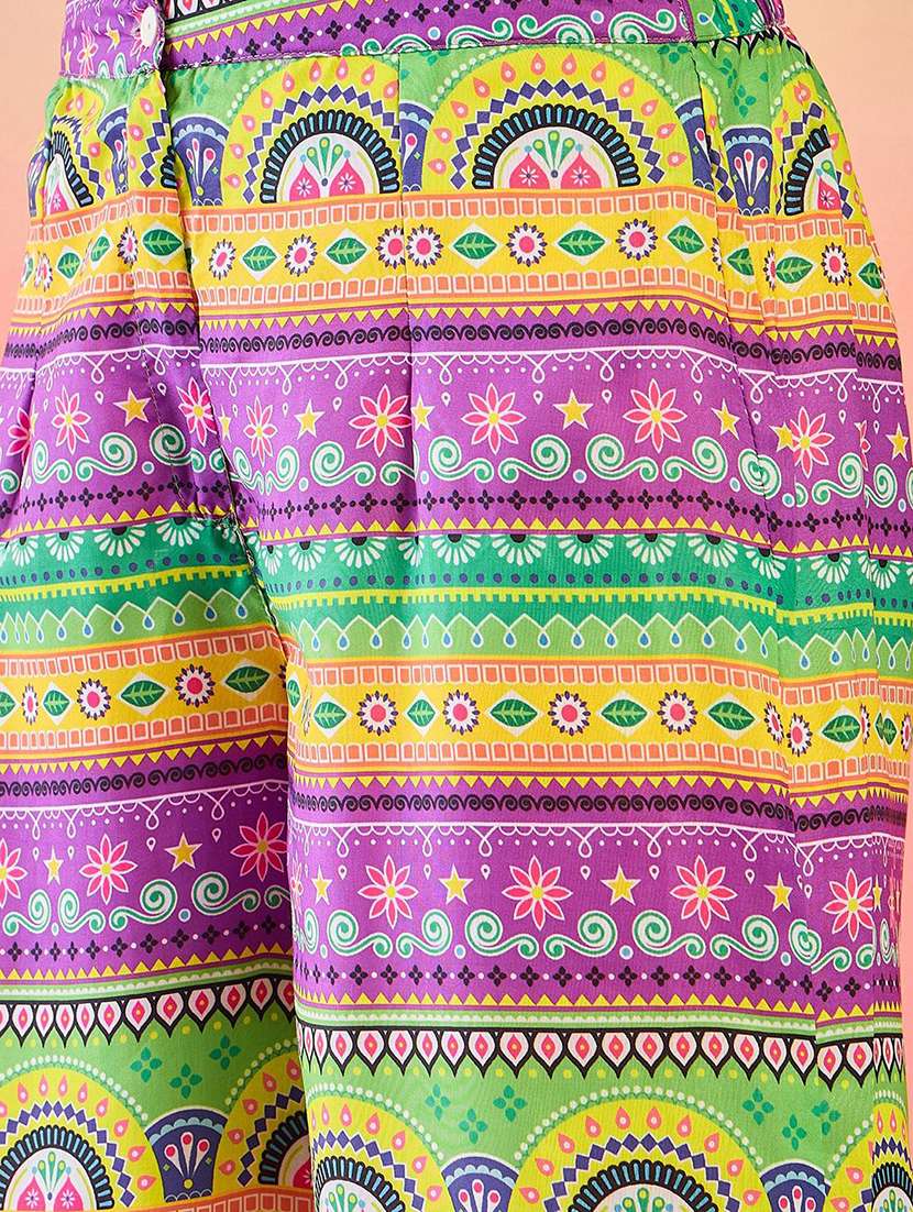 women printed long sleeves shirt and trouser co-ord set - 22579061 -  Standard Image - 5